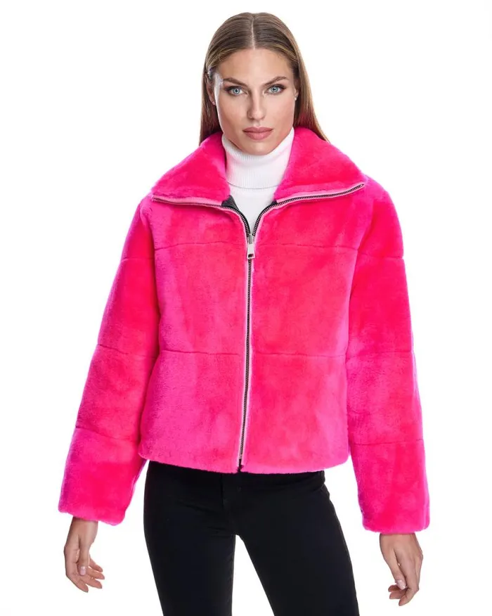 Jackets Women039s Maximilian Julia and Stella Shearling Jacket Reversible To Nylon