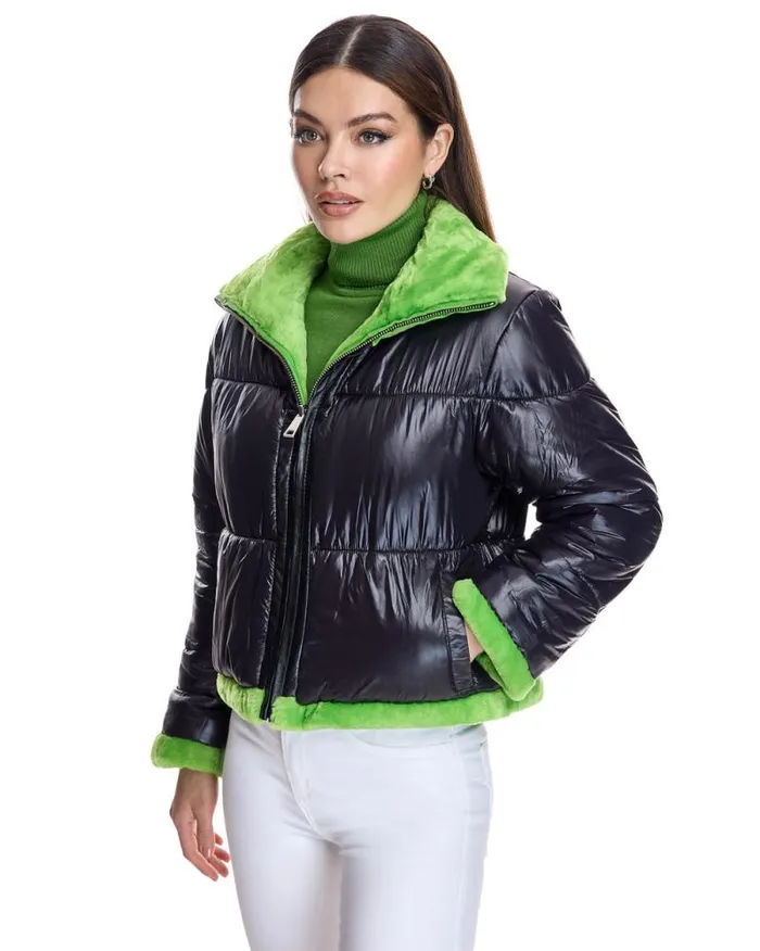 Jackets Women039s Maximilian Julia and Stella Shearling Jacket Reversible To Nylon