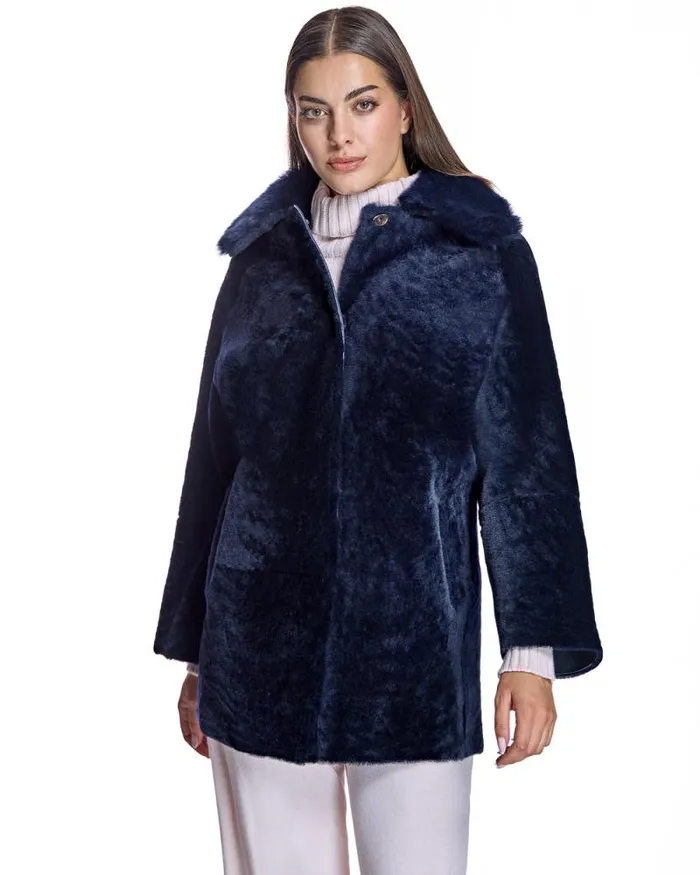 Jackets Women039s Maximilian Julia and Stella Shearling Lamb Jacket With Dyed Toscana Lamb Collar