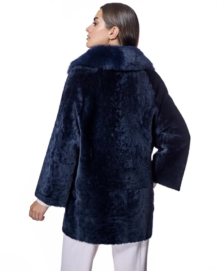 Jackets Women039s Maximilian Julia and Stella Shearling Lamb Jacket With Dyed Toscana Lamb Collar