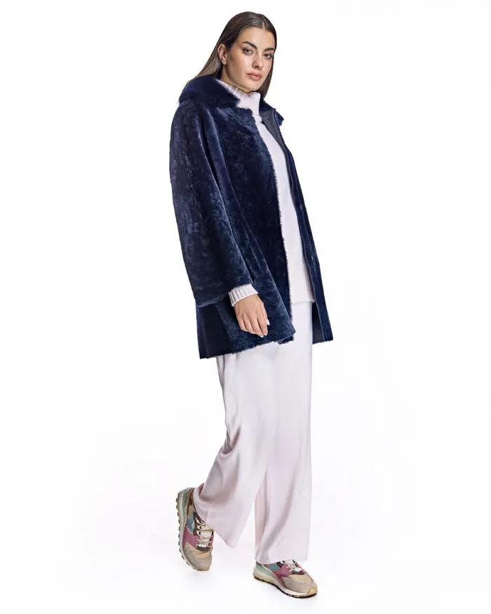 Jackets Women039s Maximilian Julia and Stella Shearling Lamb Jacket With Dyed Toscana Lamb Collar