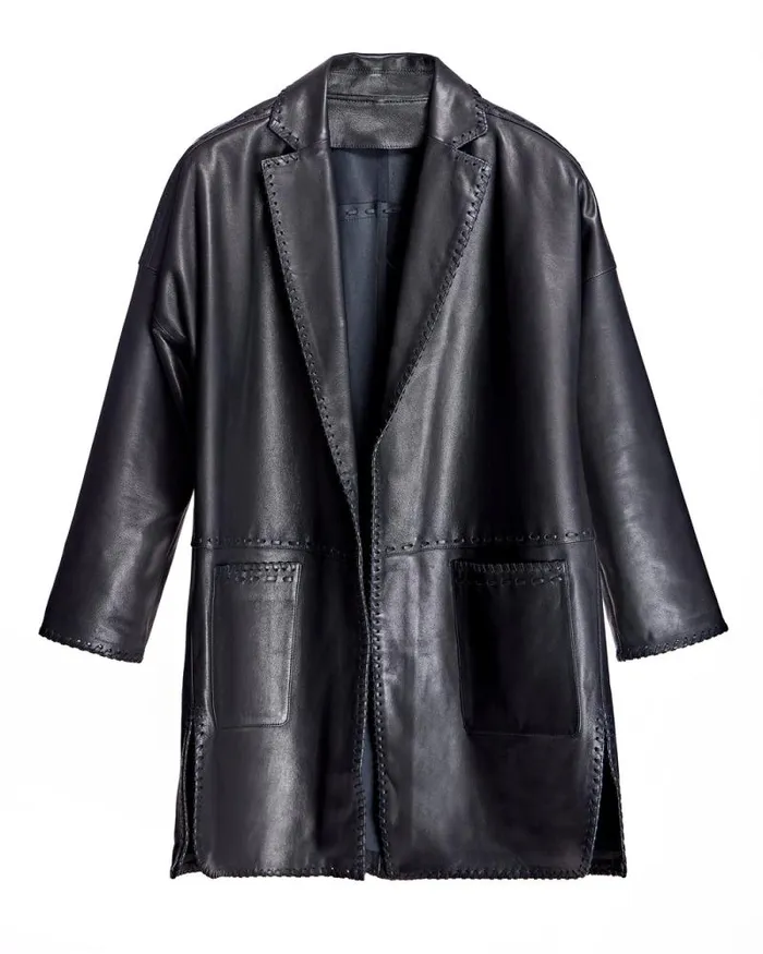 Jackets Women039s Maximilian Julia And Stella Oversized Leather Blazer