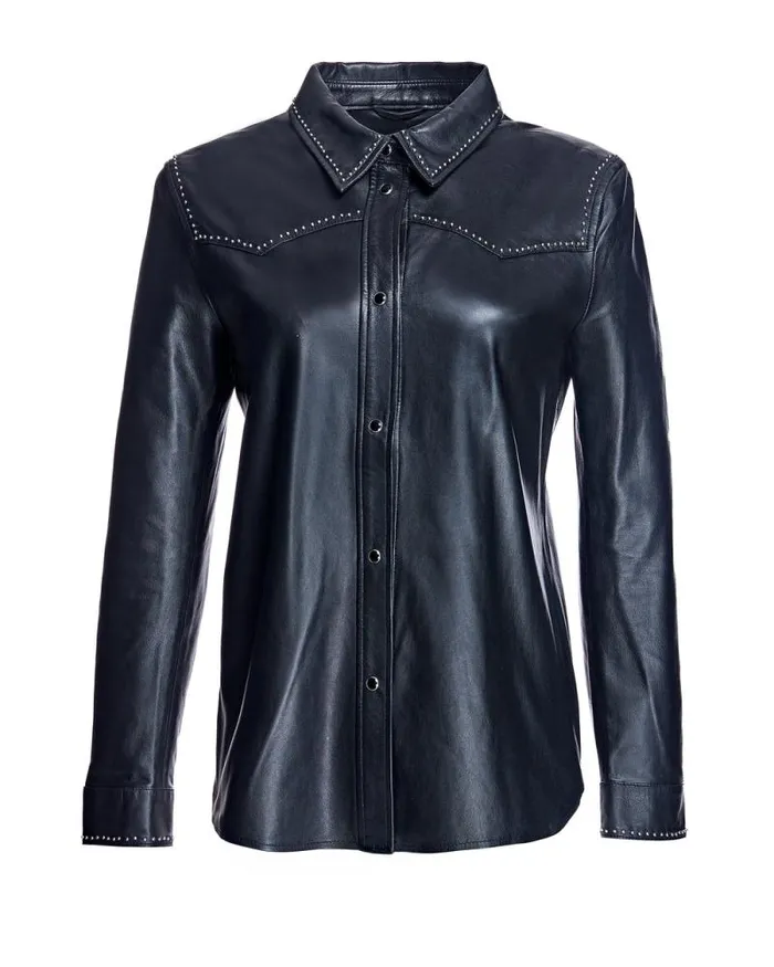Jackets Women039s Maximilian Leather Shirt Jacket