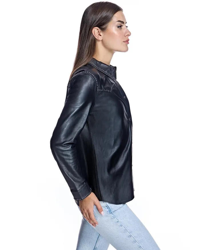 Jackets Women039s Maximilian Leather Shirt Jacket