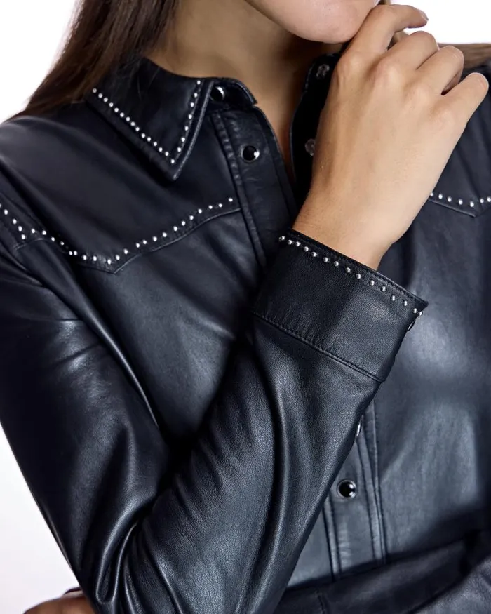 Jackets Women039s Maximilian Leather Shirt Jacket