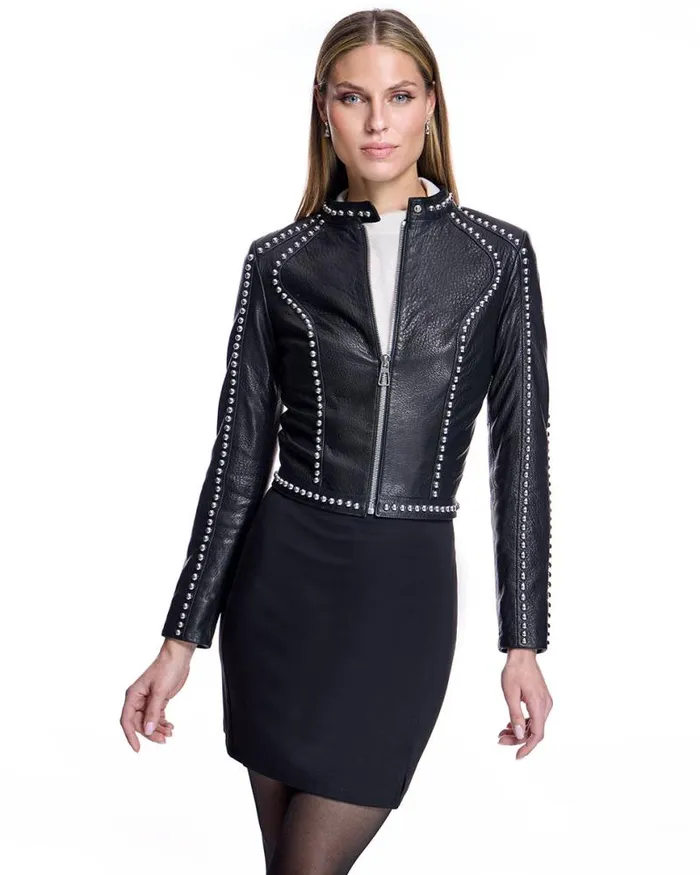 Jackets Women039s Maximilian Leather Studded Jacket