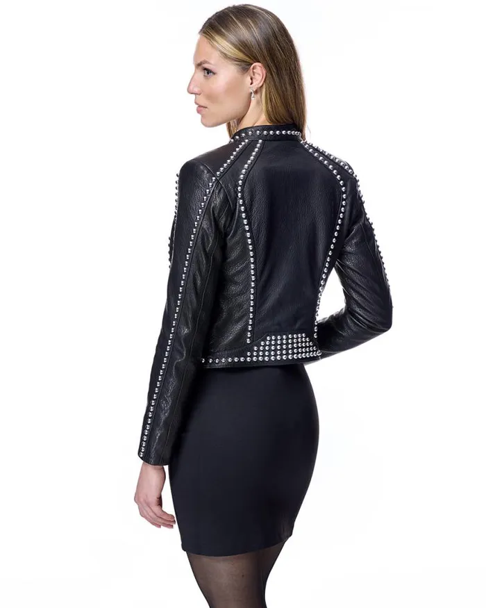 Jackets Women039s Maximilian Leather Studded Jacket