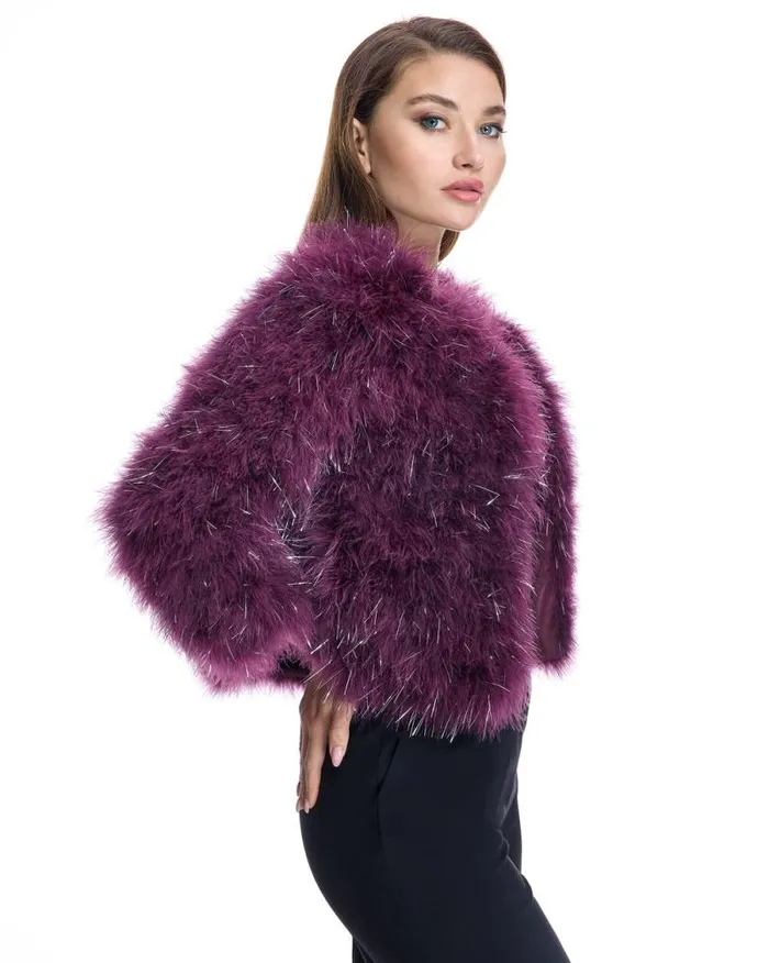 Jackets Women039s Maximilian Metallic Feather Bolero