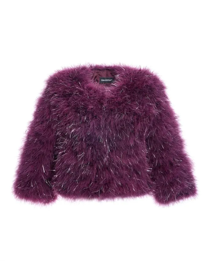 Jackets Women039s Maximilian Metallic Feather Bolero