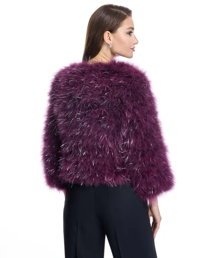 Jackets Women039s Maximilian Metallic Feather Bolero