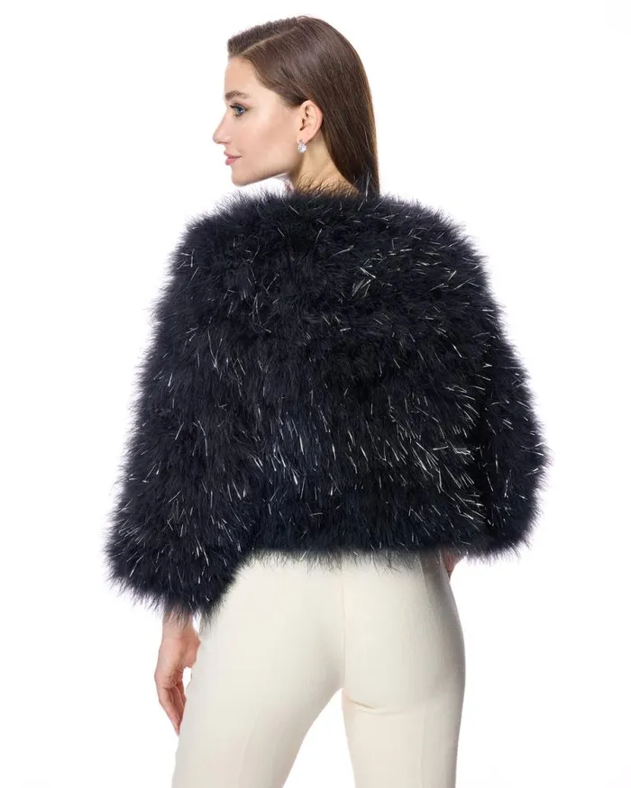 Jackets Women039s Maximilian Metallic Feather Bolero