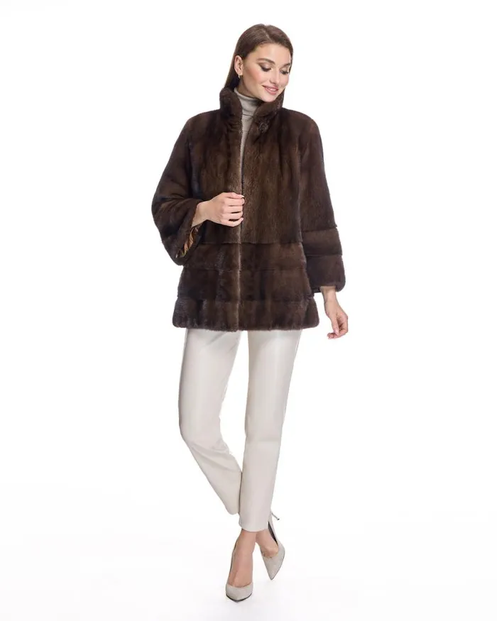 Jackets Women039s Maximilian Mink Jacket With Horizontal Hem