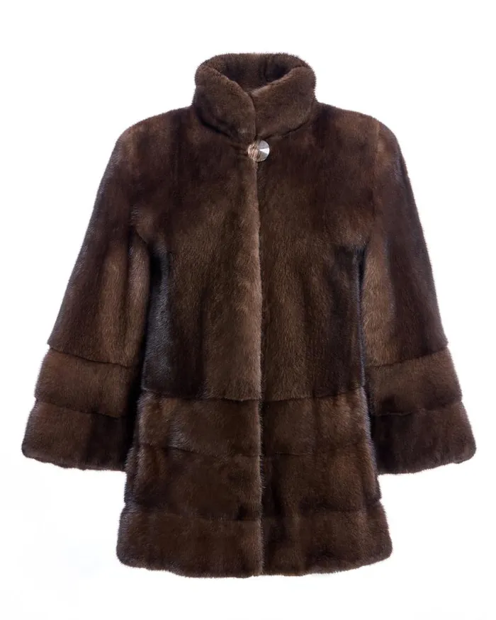 Jackets Women039s Maximilian Mink Jacket With Horizontal Hem