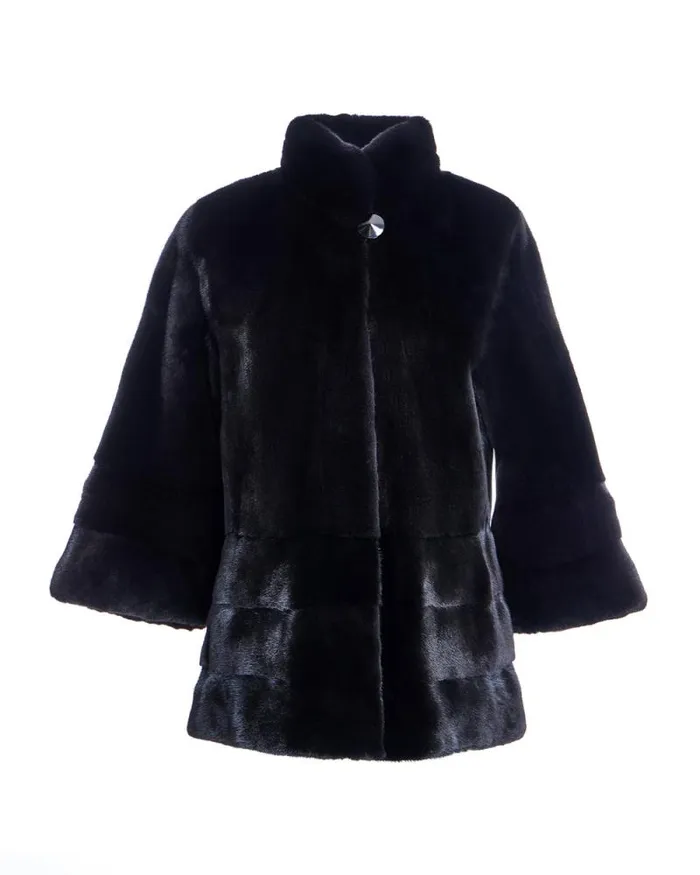 Jackets Women039s Maximilian Mink Jacket With Horizontal Hem