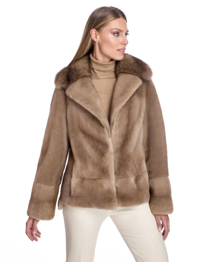 Jackets Women039s Maximilian Mink Jacket With Sable Collar