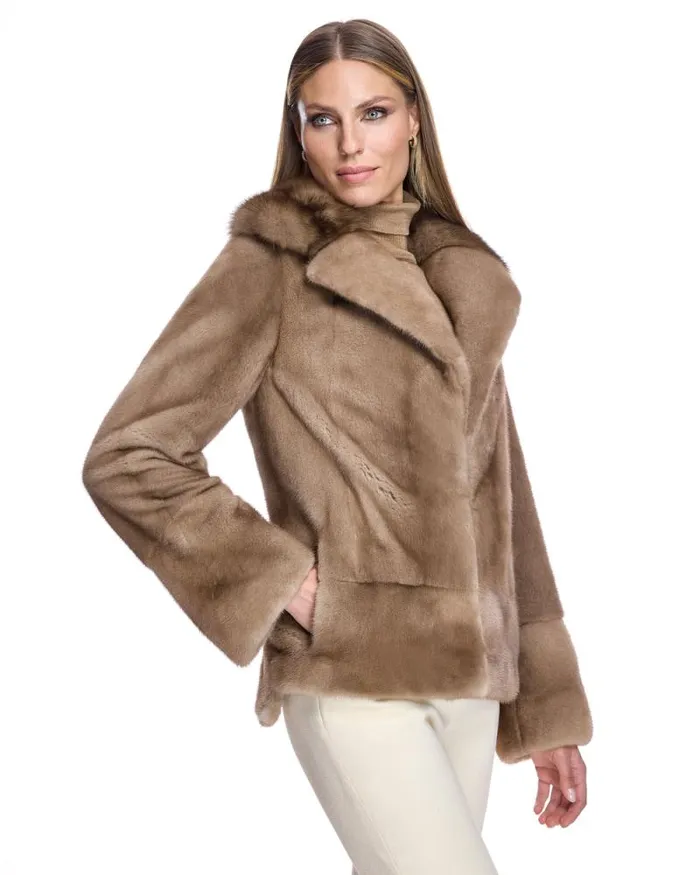 Jackets Women039s Maximilian Mink Jacket With Sable Collar