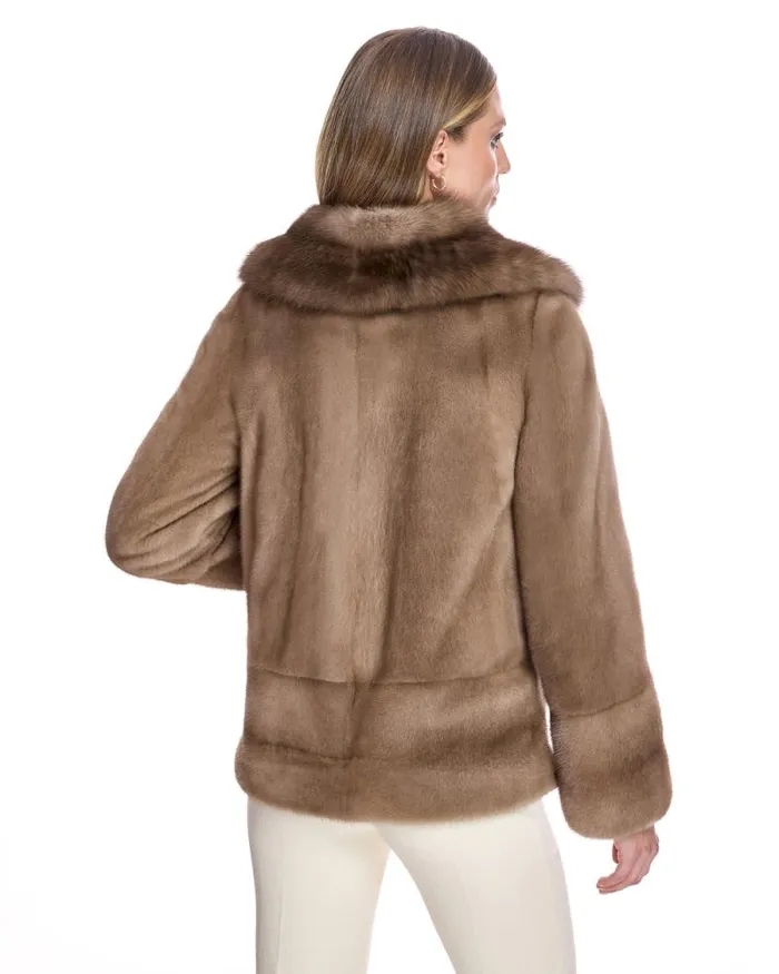 Jackets Women039s Maximilian Mink Jacket With Sable Collar
