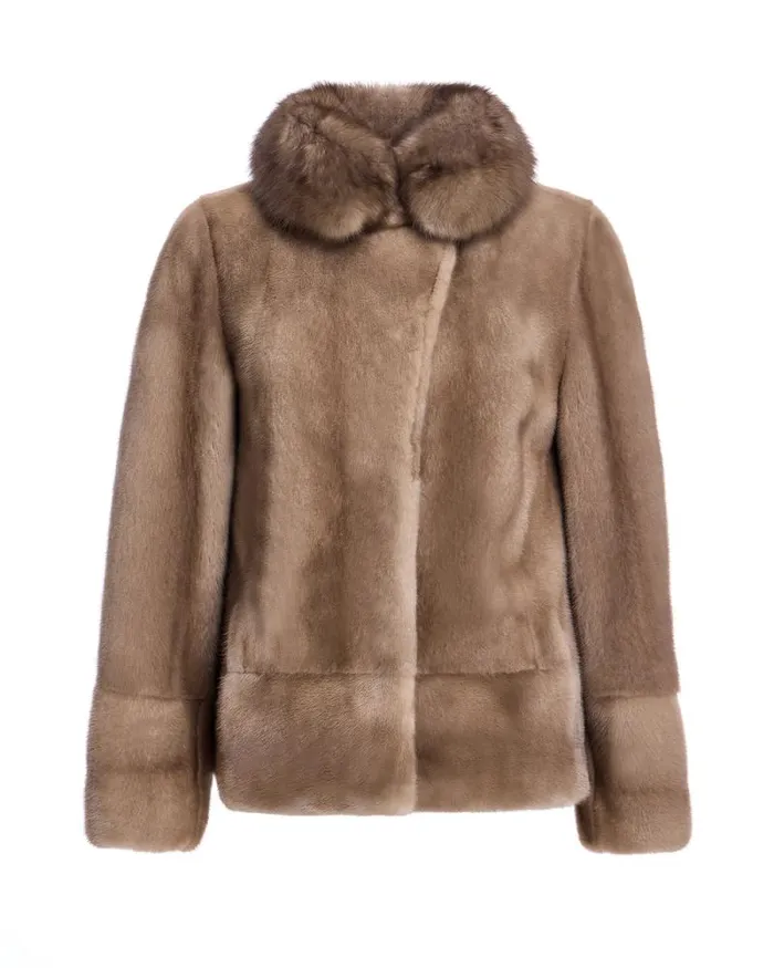 Jackets Women039s Maximilian Mink Jacket With Sable Collar