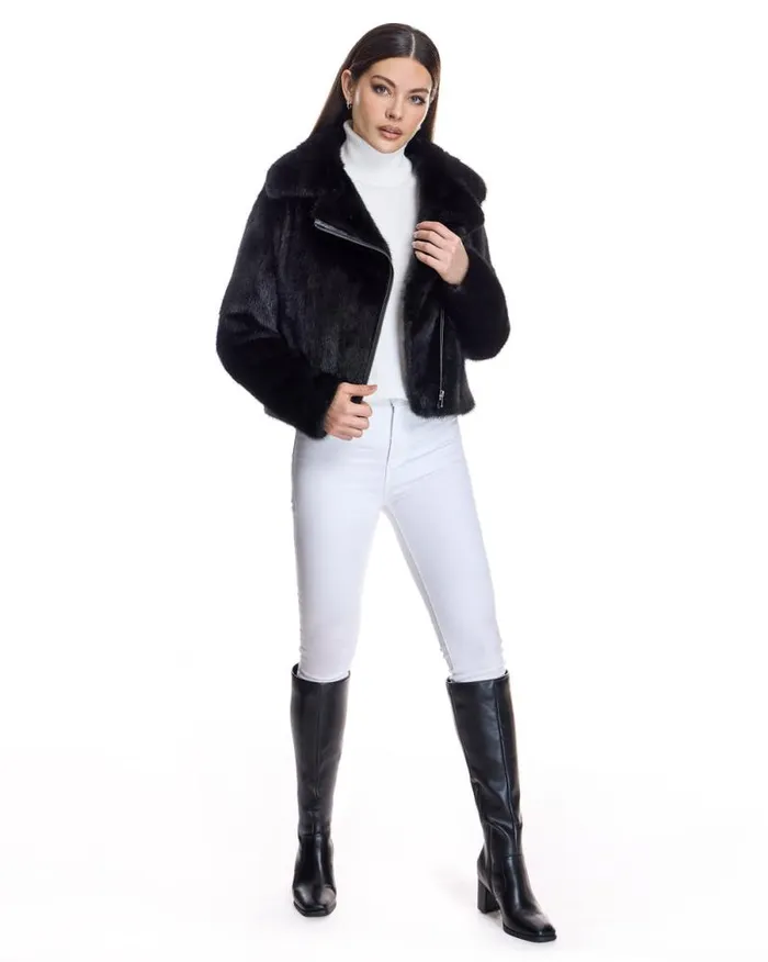 Jackets Women039s Maximilian Mink Moto Jacket