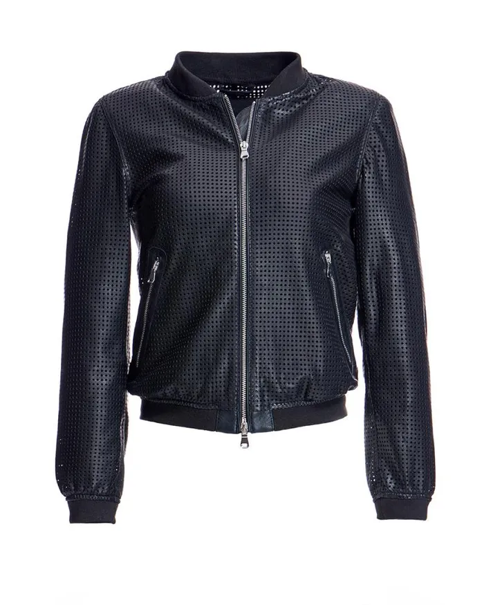 Jackets Women039s Maximilian Perforated Leather Jacket