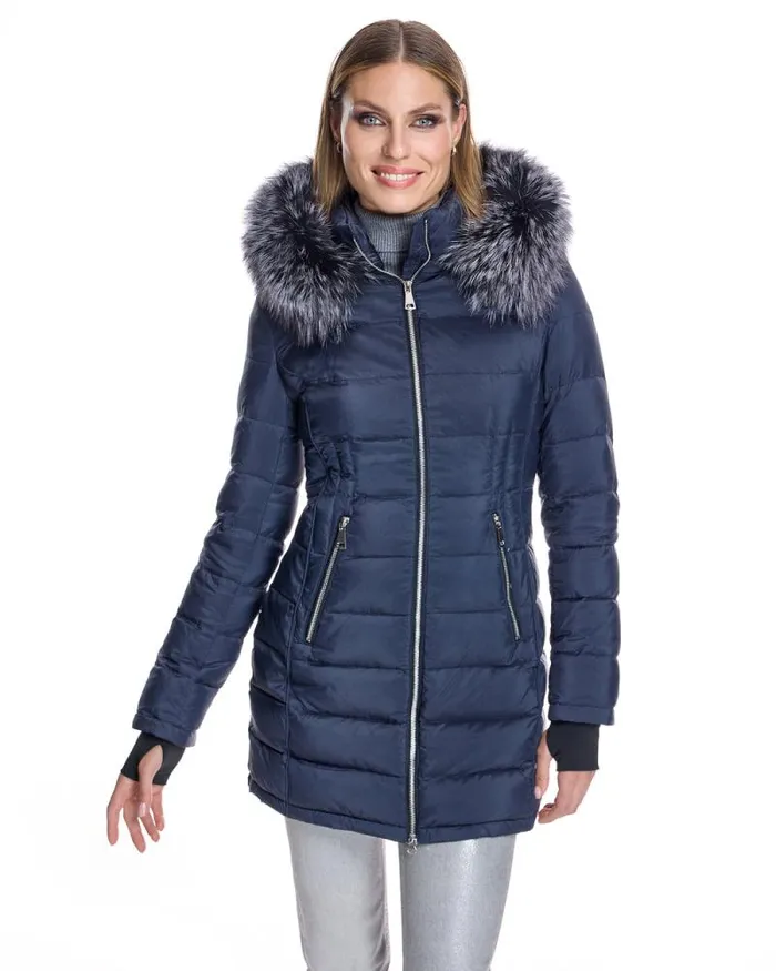 Jackets Women039s Maximilian Poly Blend Jacket With Detachable Fox Trimmed Hood