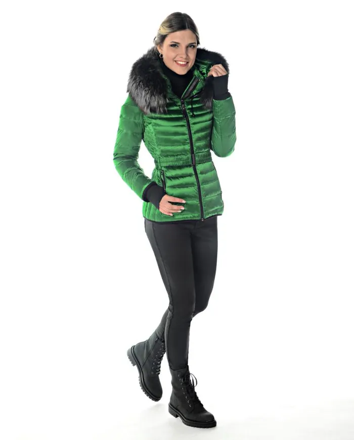 Jackets Women039s Maximilian Polyester Jacket With Detachable Fox Trimmed Hood