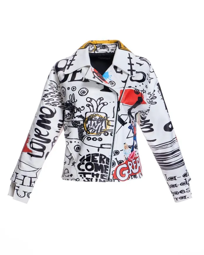 Jackets Women039s Maximilian Printed Biker Jacket