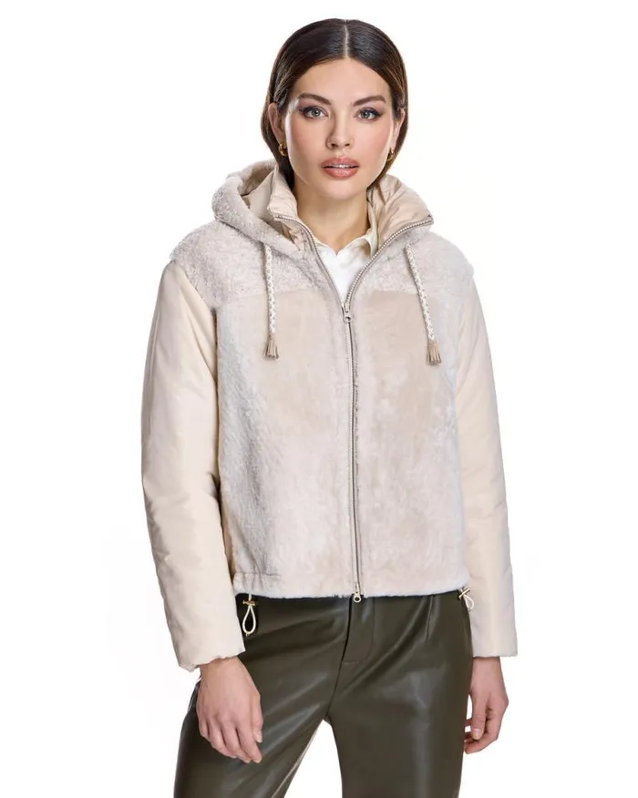 Jackets Women039s Maximilian Quilted Lamb Jacket With Hood
