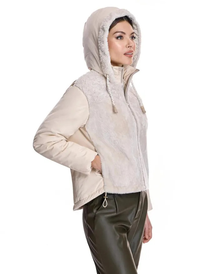 Jackets Women039s Maximilian Quilted Lamb Jacket With Hood