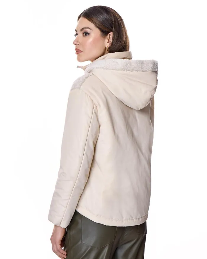 Jackets Women039s Maximilian Quilted Lamb Jacket With Hood