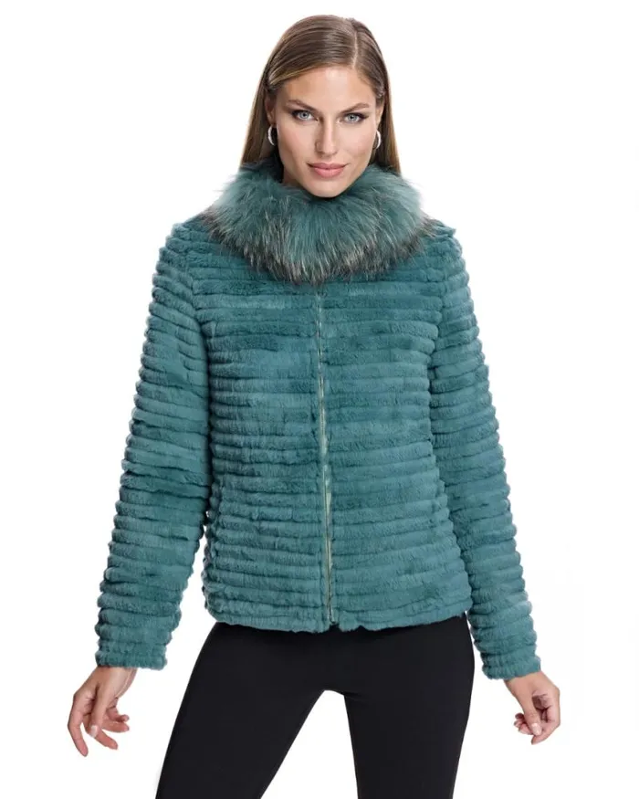 Jackets Women039s Maximilian Rabbit Jacket With Raccoon Collar
