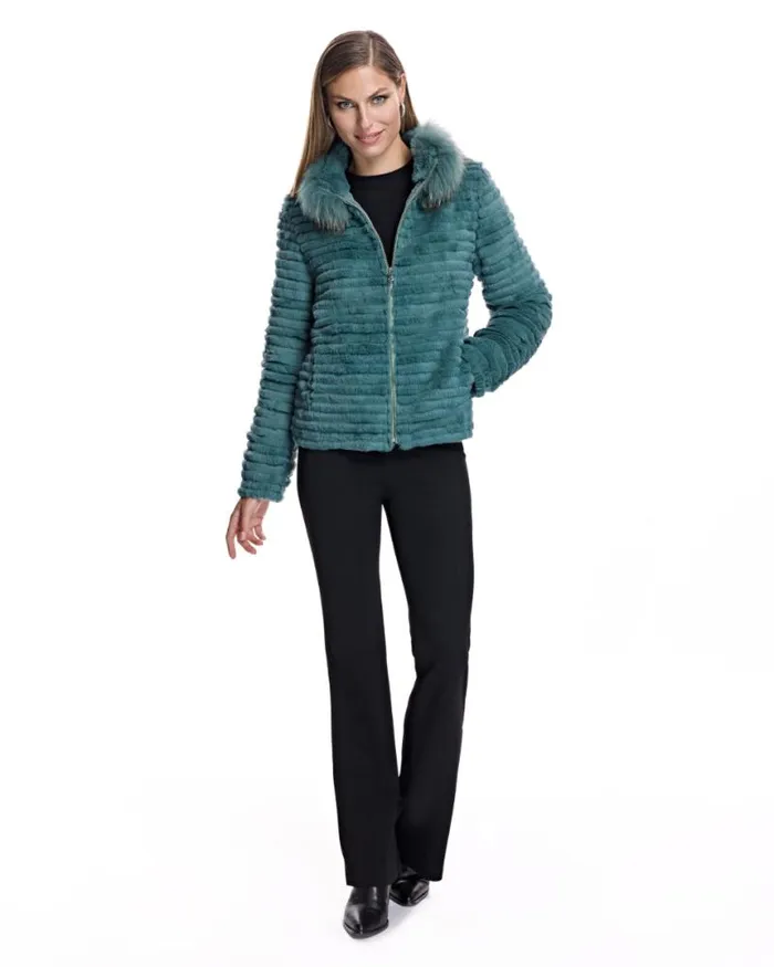 Jackets Women039s Maximilian Rabbit Jacket With Raccoon Collar