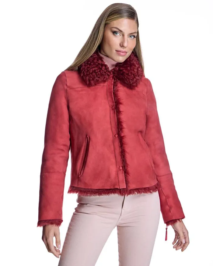 Jackets Women039s Maximilian Reversible Curly Lamb Jacket