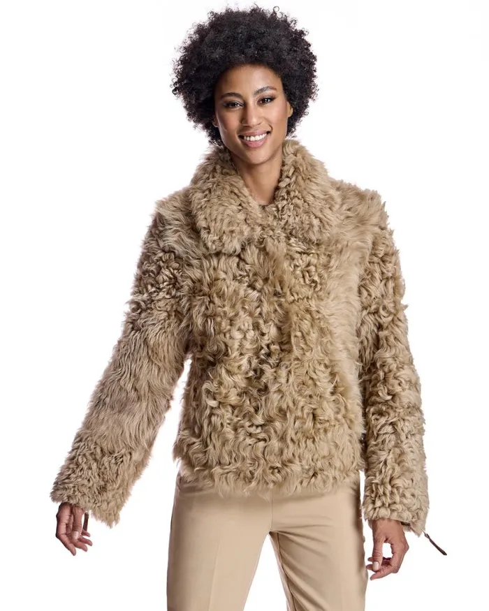 Jackets Women039s Maximilian Reversible Curly Lamb Jacket