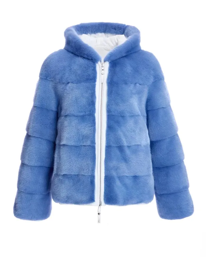 Jackets Women039s Maximilian Reversible Mink Jacket With Hood
