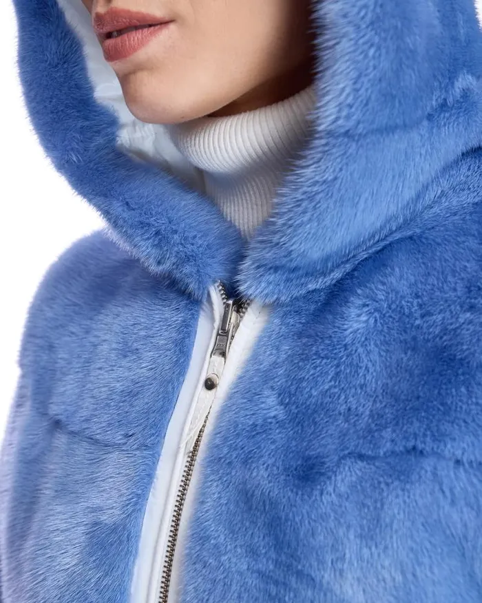 Jackets Women039s Maximilian Reversible Mink Jacket With Hood