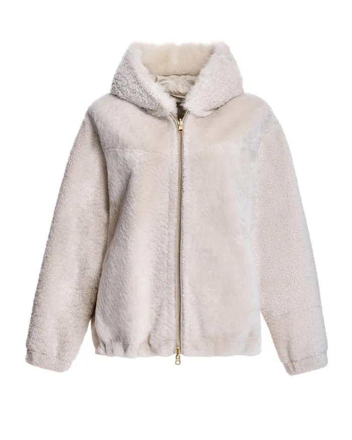 Jackets Women039s Maximilian Reversible Shearling Jacket With Hood