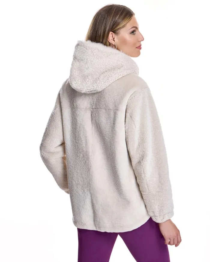 Jackets Women039s Maximilian Reversible Shearling Jacket With Hood