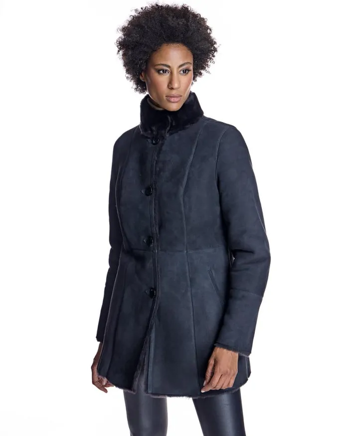 Jackets Women039s Maximilian Shearling Jacket With Stand Collar