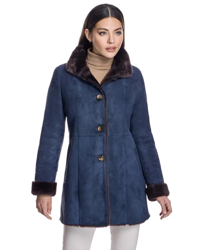 Jackets Women039s Maximilian Shearling Jacket With Stand Collar