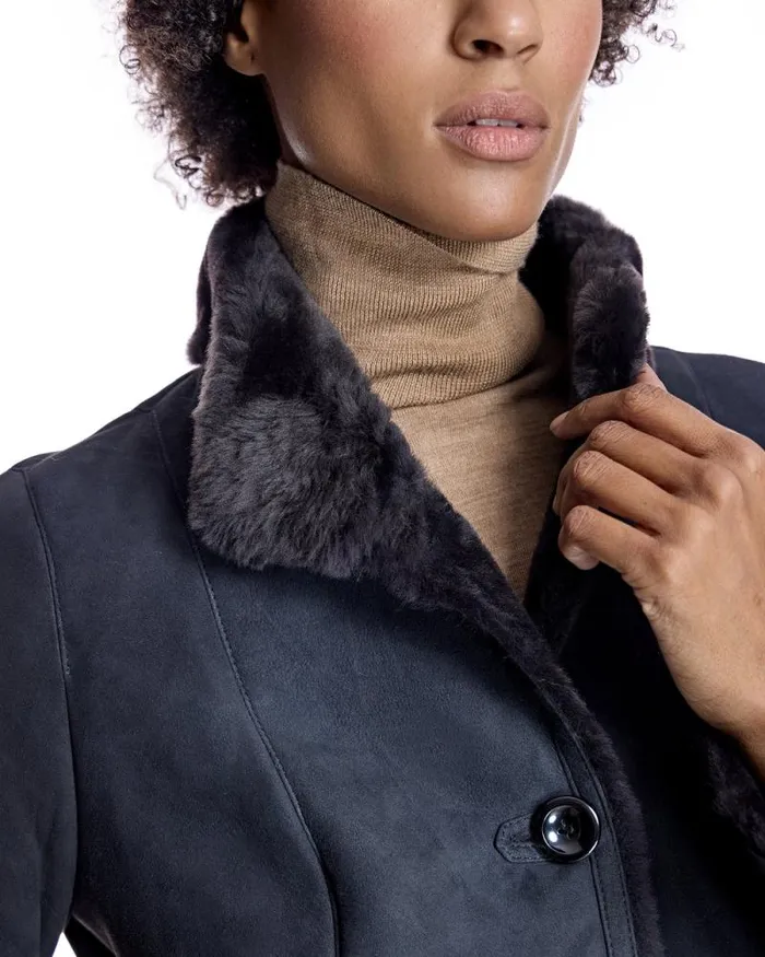 Jackets Women039s Maximilian Shearling Jacket With Stand Collar