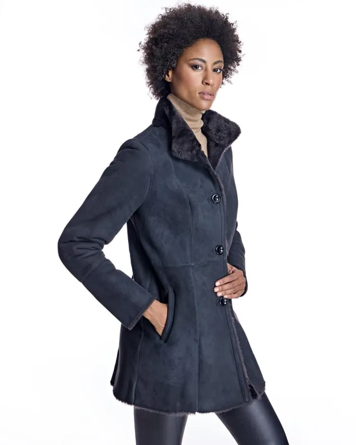 Jackets Women039s Maximilian Shearling Jacket With Stand Collar