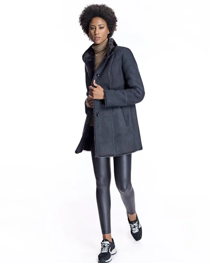 Jackets Women039s Maximilian Shearling Jacket With Stand Collar