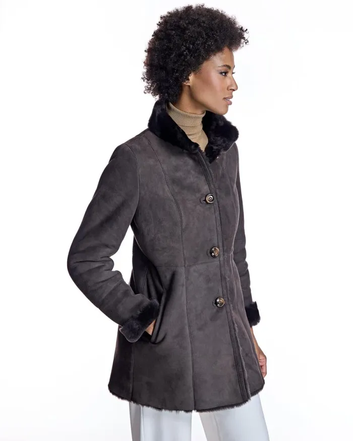 Jackets Women039s Maximilian Shearling Jacket With Stand Collar