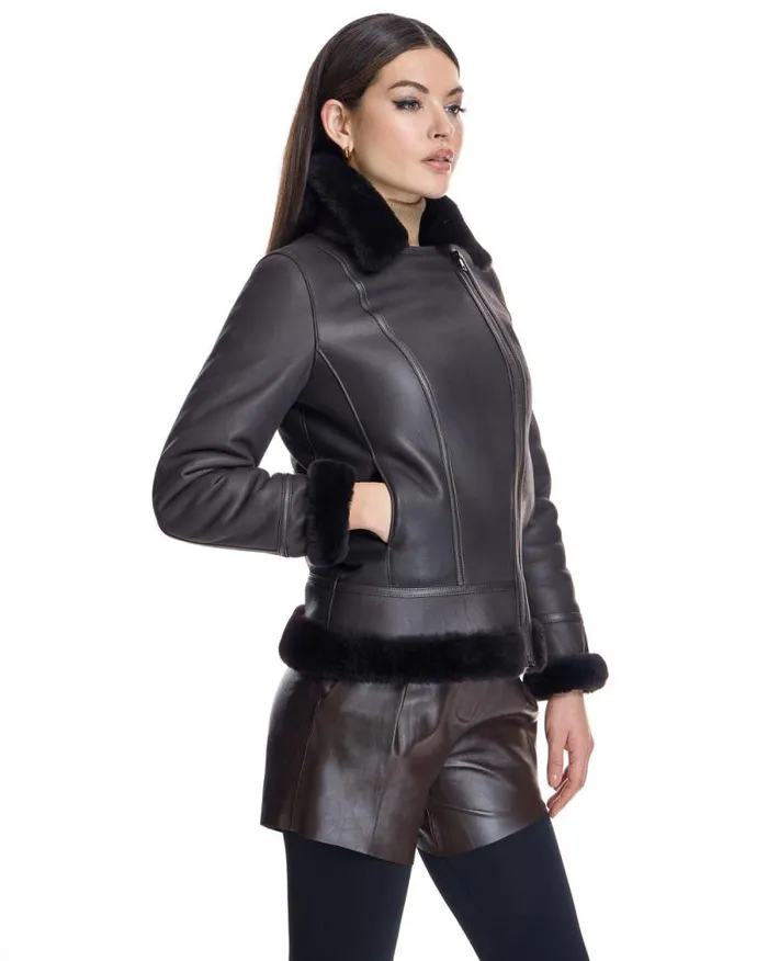 Jackets Women039s Maximilian Shearling Lamb Moto Jacket