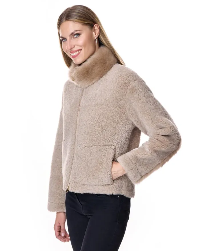 Jackets Women039s Maximilian Shearling Zipper Jacket