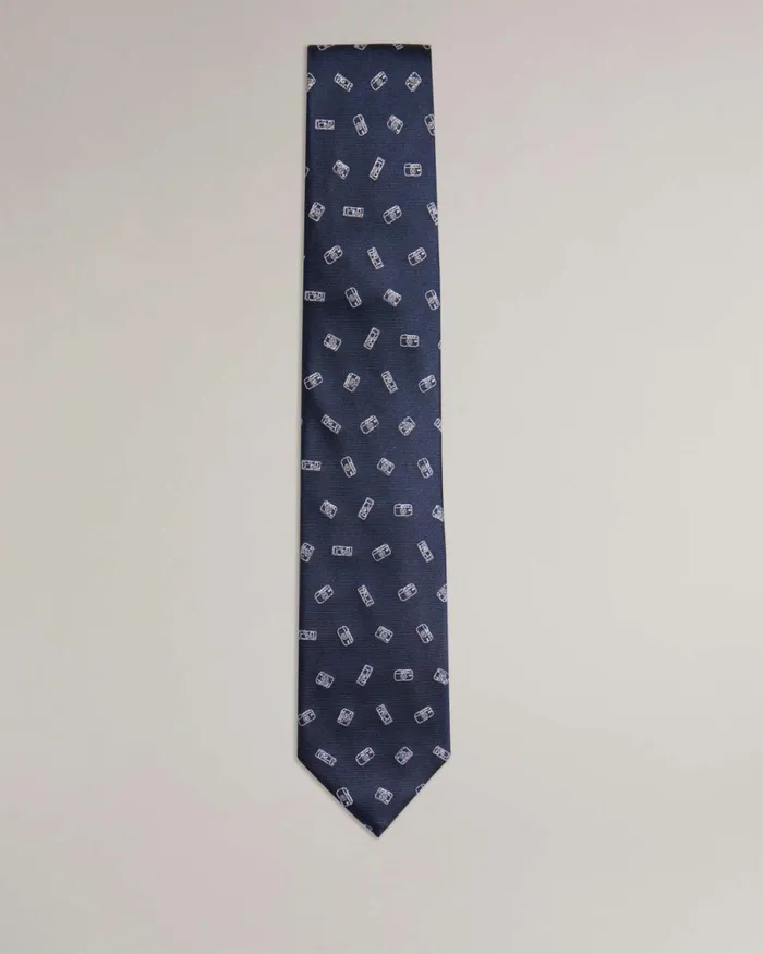 Jacquard Camera Tie Navy Men Ted Baker Ties and Bow Ties Jacquard Camera Tie Navy Men Ted Baker Ties and Bow Ties