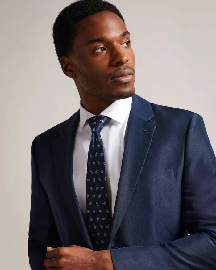 Jacquard Camera Tie Navy Men Ted Baker Ties and Bow Ties Jacquard Camera Tie Navy Men Ted Baker Ties and Bow Ties