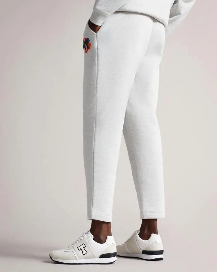 Jersey Jogger With Flower Mid Gray Women Ted Baker Pants and Shorts