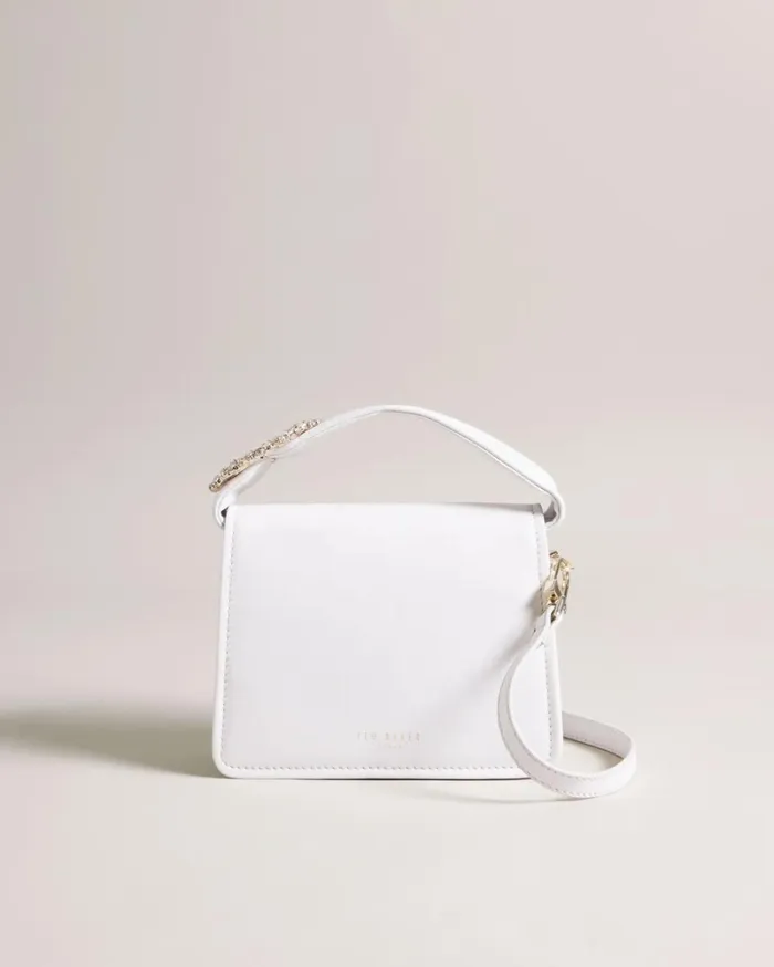 Jewel Detail Crossbody Bag Ecru Women Ted Baker Bags
